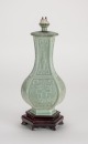 Qing - A Celadon Glazes Vase Lamp - 5