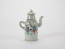 Late Qing - A Famille Glazed ‘Figures’ Wine Ewer With Cover - 4