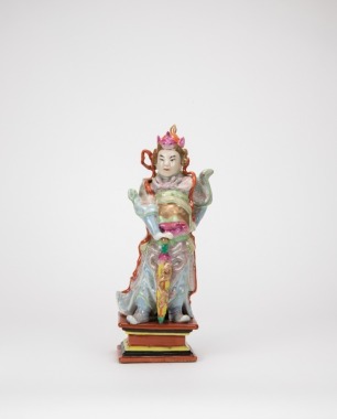 Late Qing/Republic - A Famille Glazed ‘Wai Tuo” Statue