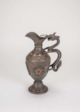 LateQing - A Silver Made ‘Dragon’ Jar And Cover