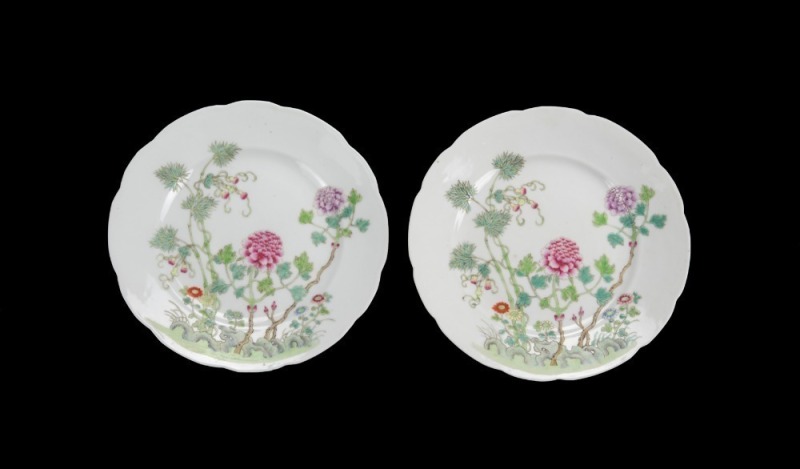 Qing Guangxu - A Pair Of Famille - Glazed ‘Flower’ Dishes