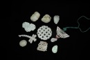 Qing - A Group Of 8 Carved White Jade Pendants And Two Carved Jadeite Pendants (Total 10 Pcs)