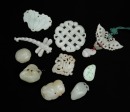 Qing - A Group Of 8 Carved White Jade Pendants And Two Carved Jadeite Pendants (Total 10 Pcs) - 2