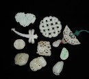 Qing - A Group Of 8 Carved White Jade Pendants And Two Carved Jadeite Pendants (Total 10 Pcs) - 3