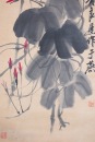 Qi Bai Shi (1864-1957) and Qi Liang Chi (1921-2003) Two Paintings - 7