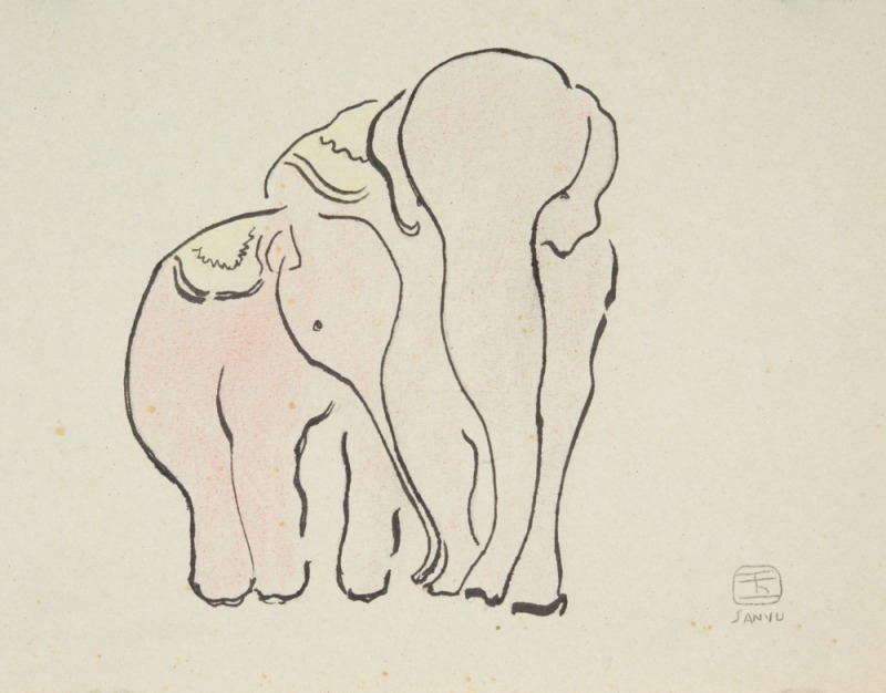 Attribute To Sanyu (1895-1966) Elephant,