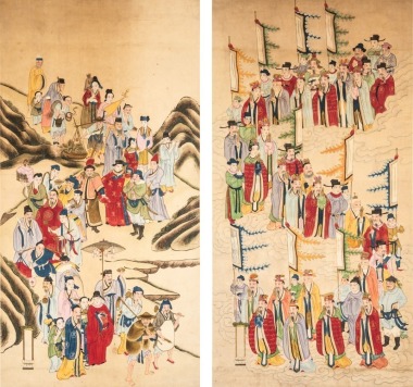 Late Qing/Republic-A Two Anonymous Hanging Scroll