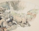 Republic-Zhang Bai Yu, Zhao Songtao, He Gu (Three Fan painting) - 5