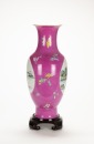 Qing - A Pink Ground Famille - Glazed ‘Landscape’ Vase - 2