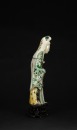 Qing Kungxi - A Famille - Verte Guanyin Statue (Woodstand) - 3