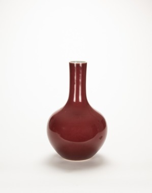 Qing Qianlong - A Sacrificial - Red - Glazed Vase