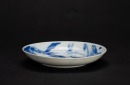 Qing Kungxi - A Blue And White ‘Figures , Sunrise’ Dish - 6