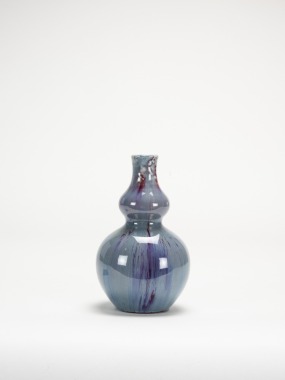 Qing - A Flambe - Glazed Gourd Vase