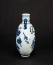 Qing - A Blue And White ‘Magpie And Plum Bossom’ Moonflask - 6