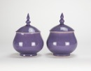 A Pair Of Purple Glazed Chess Jars - 2