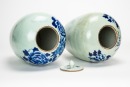 Late Qing/Republic - A Pair Of Chinese Blue And White Porcelain &lsquo;Birds And Flowers&rsquo; Cover Jars - 8