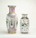 Early 20th Century - Two Famille Glazed &lsquo;Dragon, Phoenix&rsquo; Vases (2 Pcs) - 2