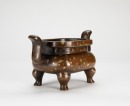 Qing - A Bronze Gold Splashed Double Handle Censer&lsquo; - 2