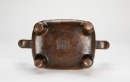 Qing - A Bronze Gold Splashed Double Handle Censer&lsquo; - 6