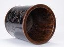 Qing - Wang Su (1794 - 1877) A Black Lacquer With Color Carved&rsquo; Beauty Under Moon&rsquo; Brush Pot - 7