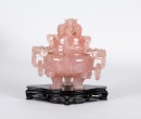 Late Qing/Republic - A Tourmaline Carved Dragon Tri-Pod Censer - 3