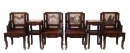 Qing - A Set Of Mahogany Marble - Inlaid Armchairs And Stands - 2