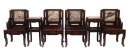 Qing - A Set Of Mahogany Marble - Inlaid Armchairs And Stands - 3