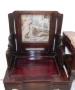 Qing - A Set Of Mahogany Marble - Inlaid Armchairs And Stands - 4