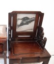 Qing - A Set Of Mahogany Marble - Inlaid Armchairs And Stands - 6