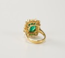 A 18K Gold 8.30 Carats Emerald & Diamond Ring. - 4