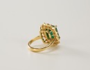 A 18K Gold 8.30 Carats Emerald & Diamond Ring. - 5