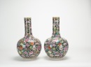 Republic - A Pair Of Chinese Famille Glazed Thousands Flowers&rsquo; Vase - 4