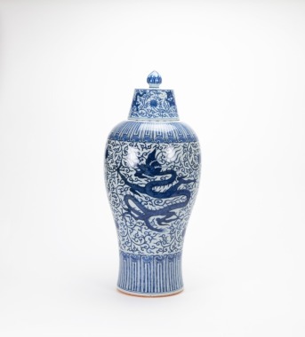 Early 20th Century - Large Blue And White ‘Dragon’ Vase.