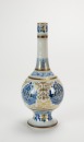 Qing - A Glit Blue And White Straight Neck Vase - 2