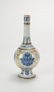 Qing - A Glit Blue And White Straight Neck Vase - 4