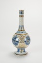 Qing - A Glit Blue And White Straight Neck Vase - 5