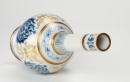 Qing - A Glit Blue And White Straight Neck Vase - 8