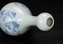 Qing- A Blue And White’Figures’ Garlic Vase - 6