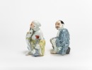 Republic-Two Famille Glazed Figuers Of Fisher And Wood Cutter - 5