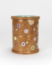 Early 20th Century-A Gilt And Famille Glazed ‘Floral’ Turned Brush Pot. - 3