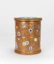 Early 20th Century-A Gilt And Famille Glazed ‘Floral’ Turned Brush Pot. - 4