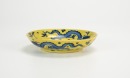 Qing - A Yellow Ground Glazed Blue And White ‘Double Dragon’ Dish - 4