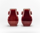 Late Qing - A Pair Of Red-Glazed Vases - 5