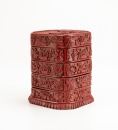 Qing - A Cinnabar Lacquer Carved ‘Buddha And Crane’ Four Layer Cover Box - 4