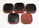 Qing - A Cinnabar Lacquer Carved ‘Buddha And Crane’ Four Layer Cover Box - 5