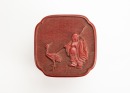 Qing - A Cinnabar Lacquer Carved ‘Buddha And Crane’ Four Layer Cover Box - 7