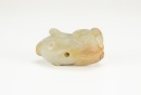 Qing - A Russet White Jade Pig - 9