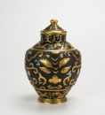 Late Qing-A Glit Glazed Carved Dragon’ Imitation Bronze Hu-Form Cover Vase. - 3