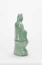 Late Qing Republic-A Celadon Glazed Seat Quanyin - 3