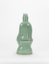 Late Qing Republic-A Celadon Glazed Seat Quanyin - 4
